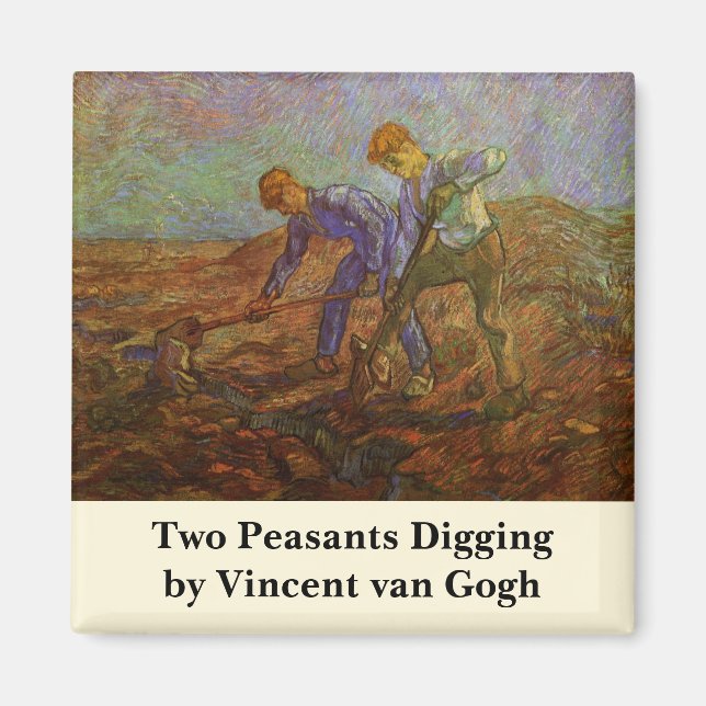 Aimant Deux paysans creuser par Vincent van Gogh (Devant)