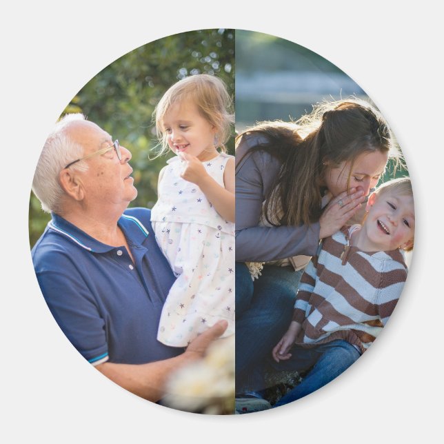 Aimant Deux photos créez votre propre photo  (Devant)