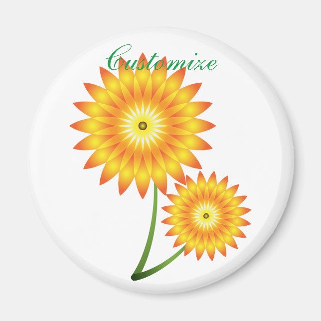 Aimant Deux Plantes de tournesol Thunder_Cove (Devant)