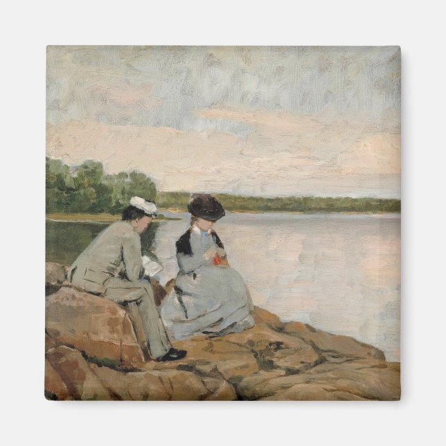 Aimant Deux sur la plage, Arvid Liljelund (Devant)