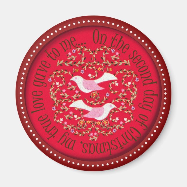 Aimant Deux tourterelles (Devant)