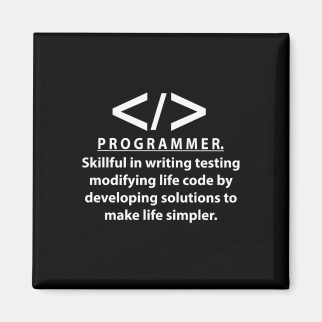 Aimant Développeur Codeur Programmeur Développeur (Devant)