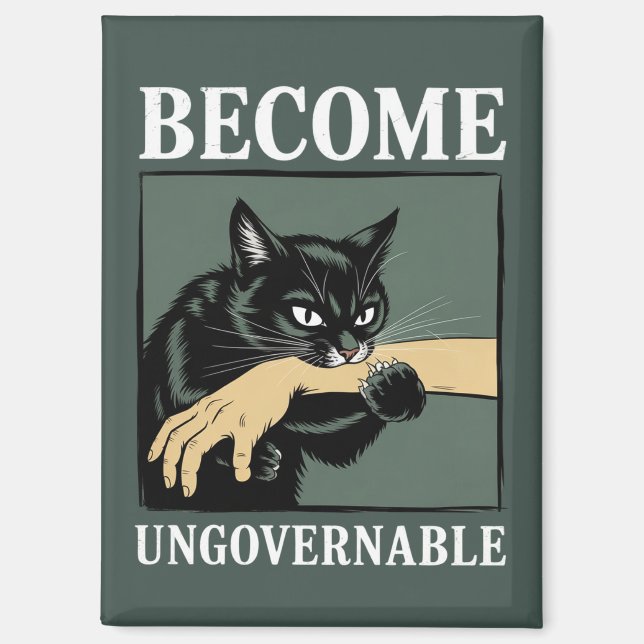 Aimant Devenir ingouvernable drôle Anarchie animale Cadea (Recto)