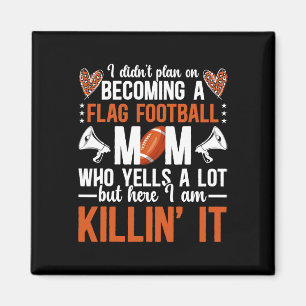 Aimant Devenir Un Drapeau Football Maman D'Un Drapeau Foo