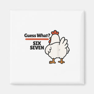 Aimant Devinette drôle de poulet 67 Six Sept Mème