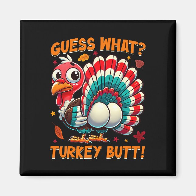 Aimant Devinez Ce Que La Turquie Mais Drôle Hommes D'Acti (Devant)