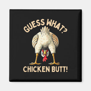 Aimant Devinez quoi cul de poulet Amoureux de poulet Drôl