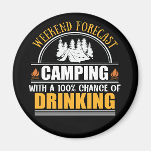 Aimant Devis de camping amusant