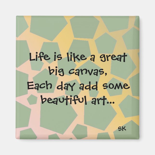 Aimant Devis de vie inspirationnelle (Devant)