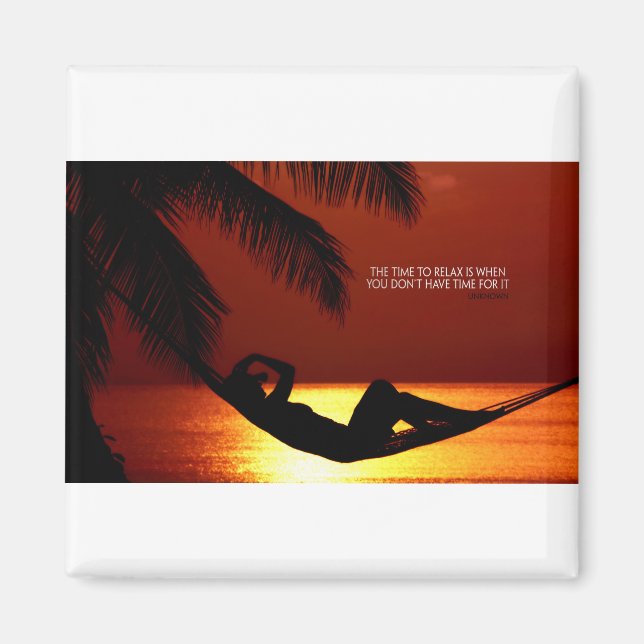 Aimant Devis inspirationnel — Temps de détente (Devant)