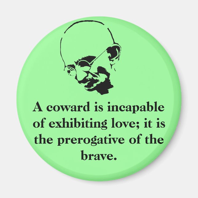 Aimant Devis Personnalisable Mohandas Gandhi (Devant)