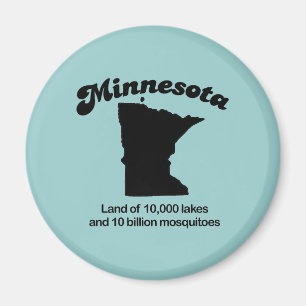Aimant Devise du Minnesota - terre de 10.000 lacs