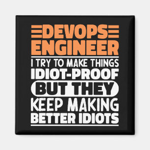 Aimant Devops Ingénieur J'Essaie De Faire Des Choses Drôl