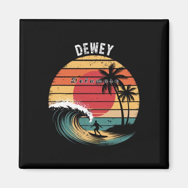 Aimant Dewey Beach Delaware Plage Surfing  (Devant)