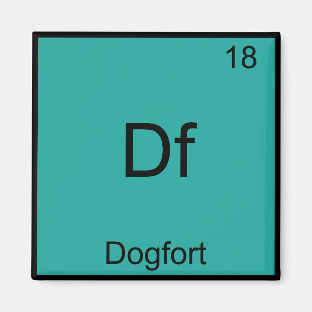Aimant Df - Chemise Dogfort Funny Element Chemistry Symbo (Devant)