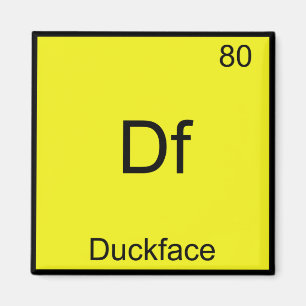 Aimant Df - Symbole d'élément de canard visage Mème Drôle