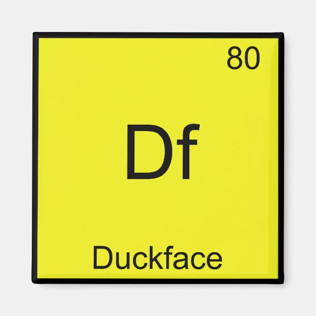 Aimant Df - Symbole d'élément de canard visage Mème Drôle (Devant)