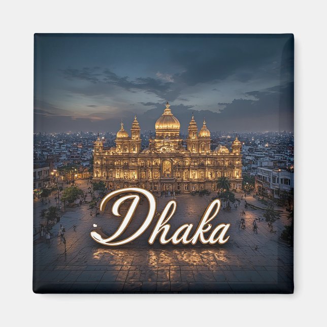 Aimant Dhaka Bangladesh Voyage Cadeau 🗺️ (Devant)