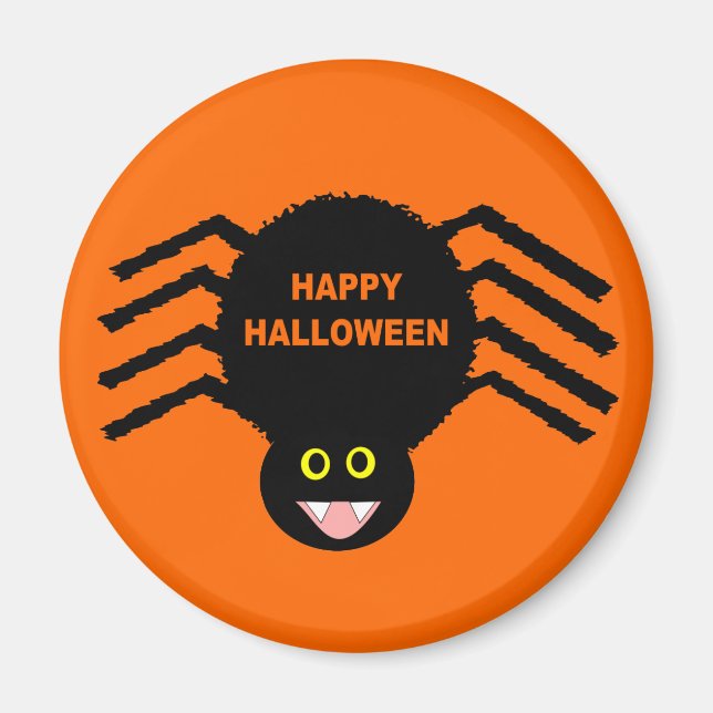 Aimant d'Halloween à l'araignée noire (Devant)