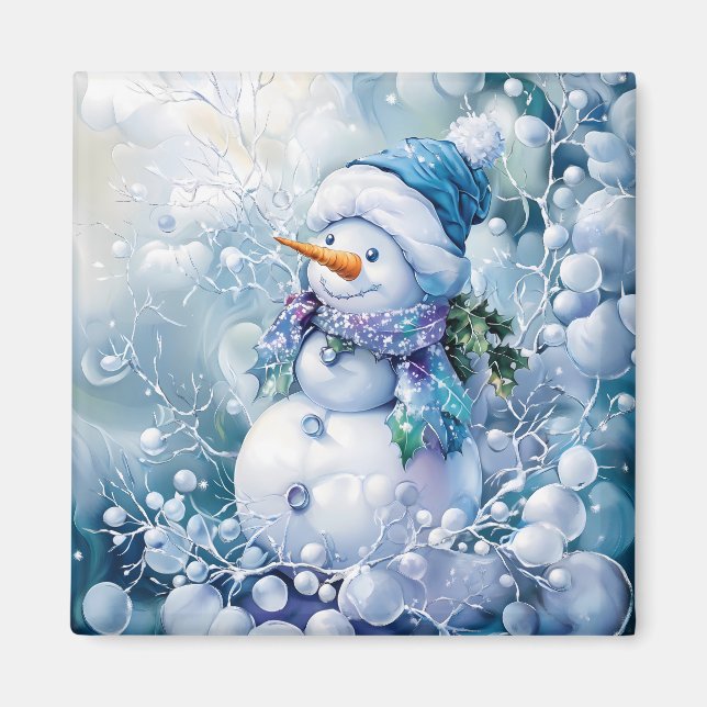 Aimant d'hiver bleu (Devant)