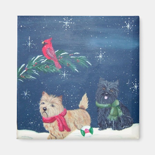Aimant d'hiver Cairn Terrier (Devant)
