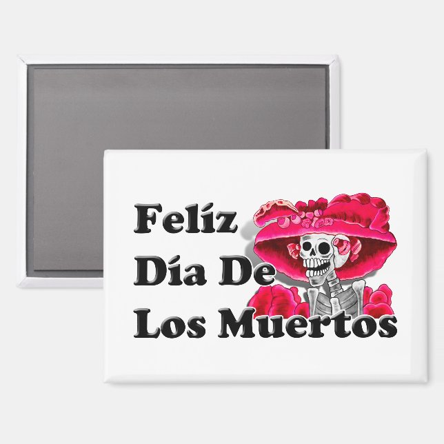 Aimant Dia De Los Muertos (La Catrina) (Recto/Verso)