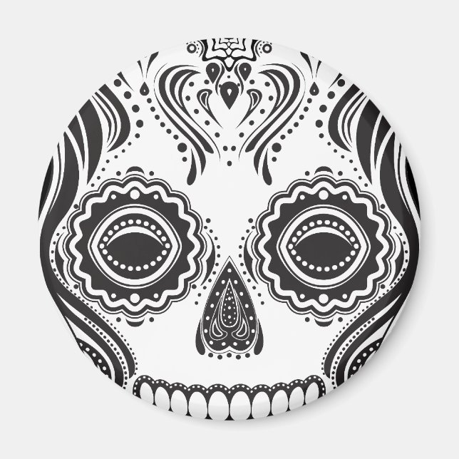 Aimant Dia de los Muertos That Girl Skull (Devant)