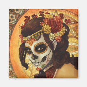 Aimant Dia De Los Muertos Throw Pillow