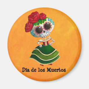 Aimant Dia de Muertos Mexicaine Miss Mort