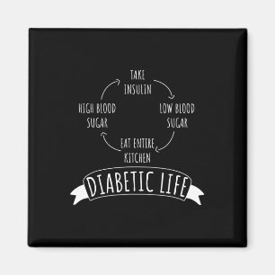 Aimant Diabète amusant Cycle de vie Diabète Sensibilisati