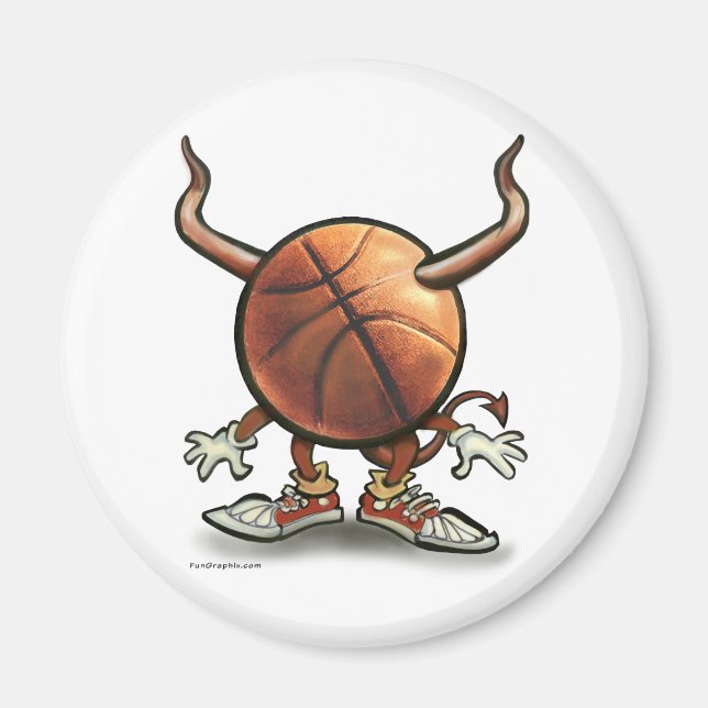 Aimant Diable de basket-ball (Devant)