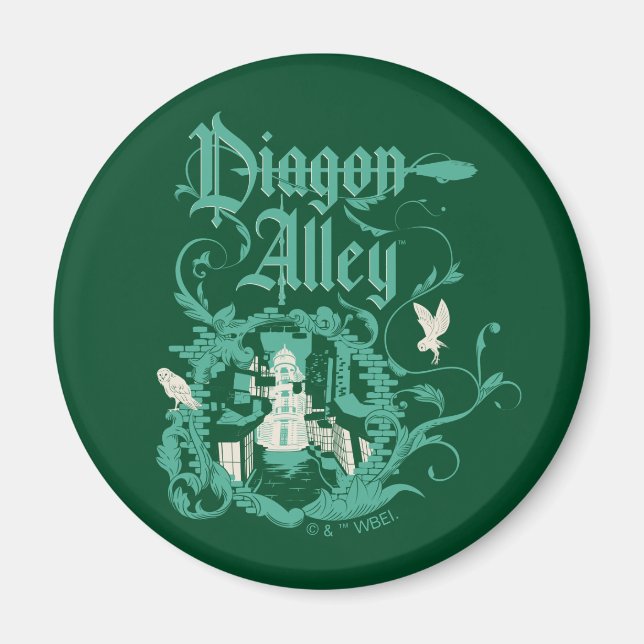 Aimant DIAGON ALLEY™ Graphique Vintage (Devant)