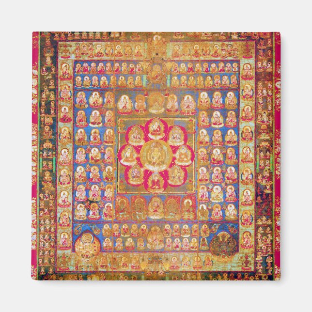 Aimant Diagramme cosmique Mandala pour la méditation (Devant)