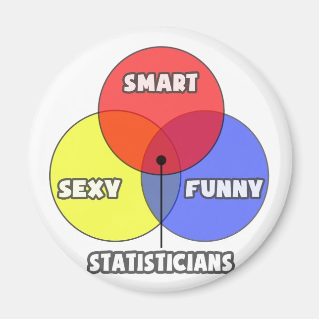 Aimant Diagramme de Venn .. Statisticiens (Devant)