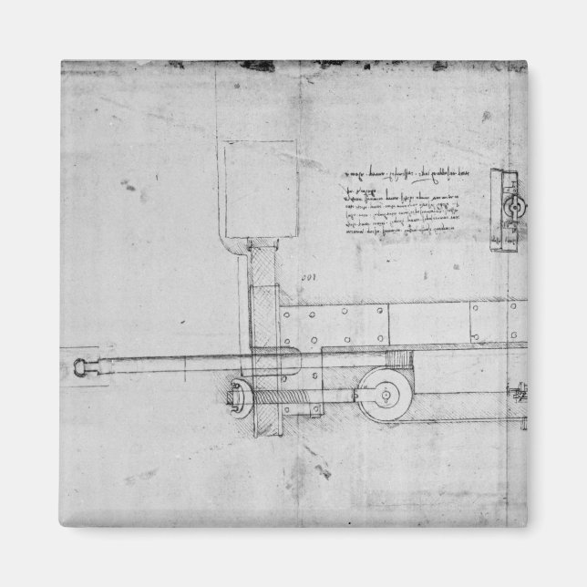 Aimant Diagramme d'un boulon mécanique (Devant)