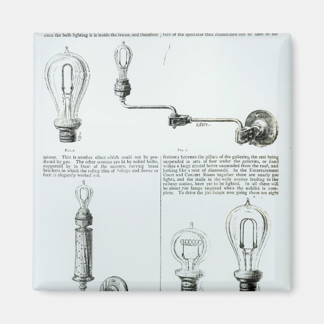 Aimant Diagrammes d'ampoules et leurs supports (Devant)