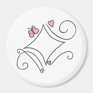 Aimant diamant rose