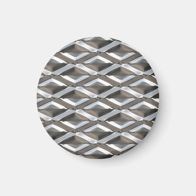Aimant Diamant sans joint en forme de Chrome Métal plaqué (Devant)