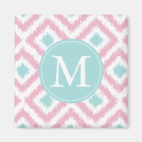 Diamants de menthe rose clair monogramme Motif Ika