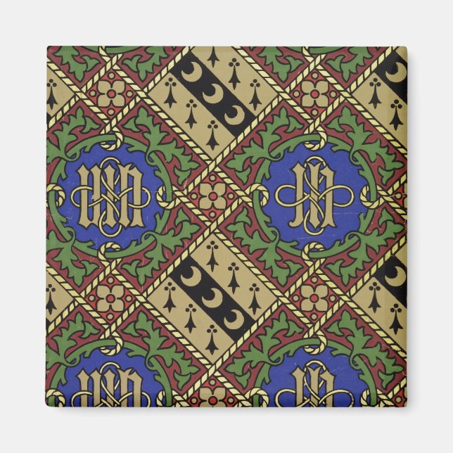 Aimant Diamond print ecclesiastical wallpaper design (Devant)