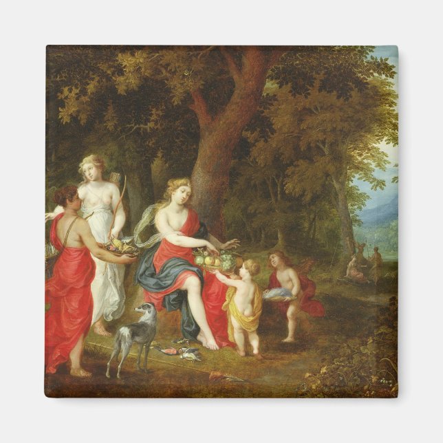 Aimant Diana et ses Maidens, après la chasse, 1626 (Devant)