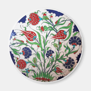 Aimant Dianthus et Tulip Motif - L'art des mosaïques