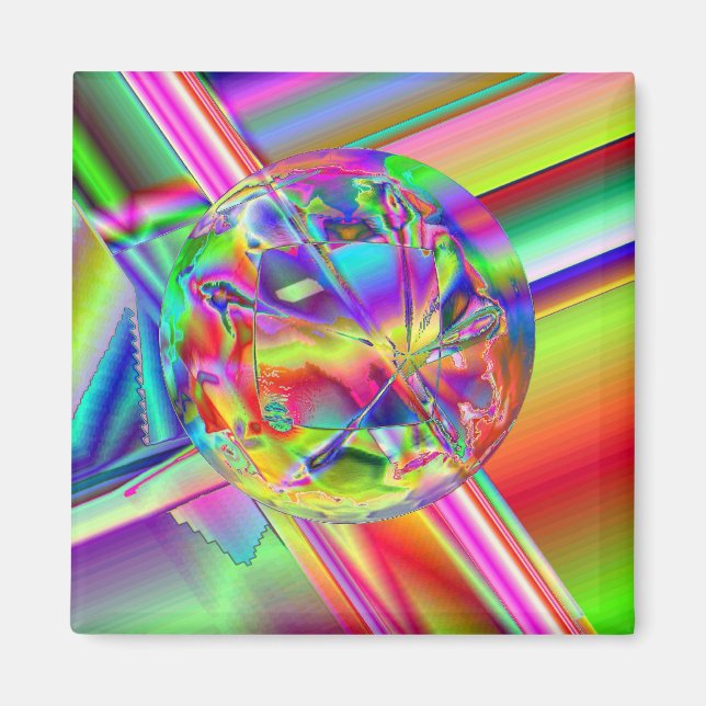 Aimant Diapositive à bille brillante (Devant)