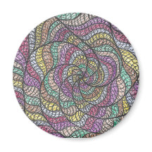 Diba | Art abstrait coloré en spirale dessiné à la