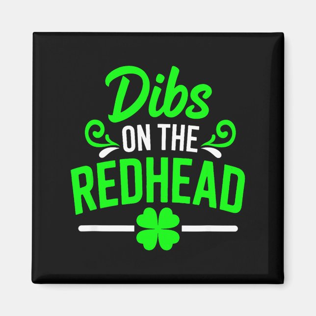 Aimant Dibs drôle sur la rousse jour de la saint patrick  (Devant)