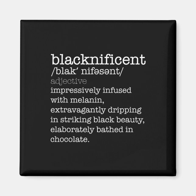Aimant Dictionnaire Blacknificent Meme du Mois de l'Histo (Devant)