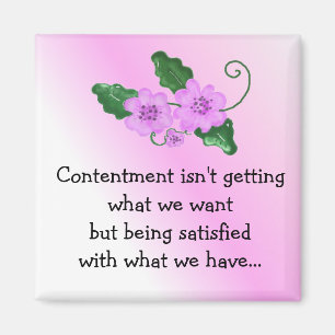 Aimant Dicton floral - Contentement
