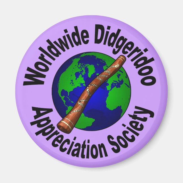 Aimant Didgeridoo Appreciation Society mondiale (Devant)