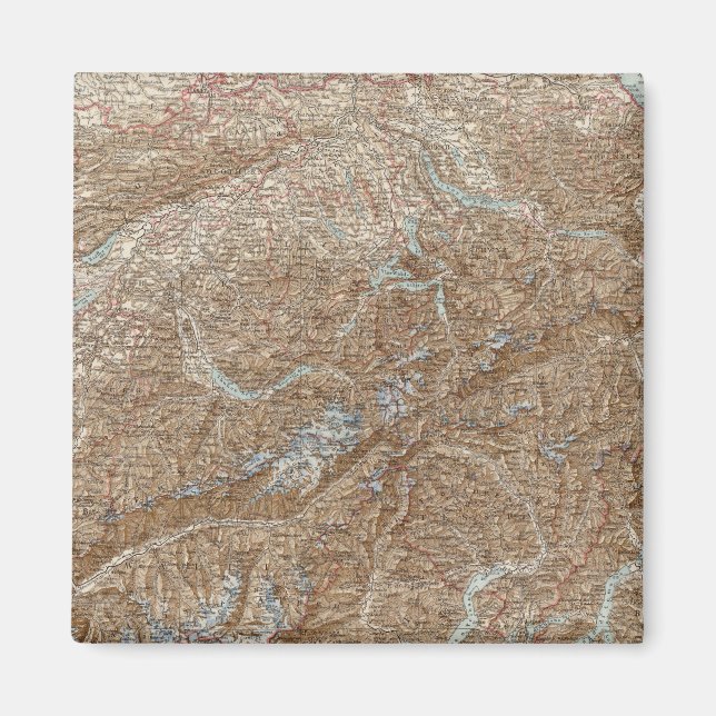 Aimant Die Schweiz, Suisse Carte Atlas (Devant)