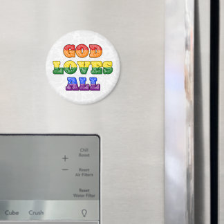 Aimant "Dieu aime tout le monde" Fierté chrétienne gay/LG